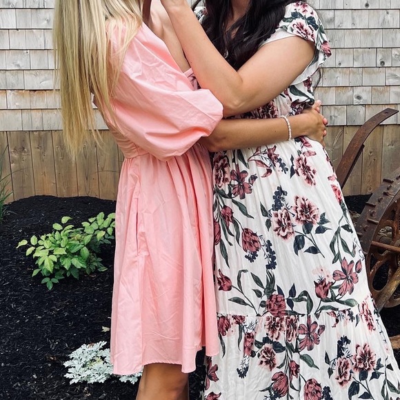 Abercrombie Ruched Bodice Puff Sleeve Mini Dress Size Small Tall - Picture 2 of 4